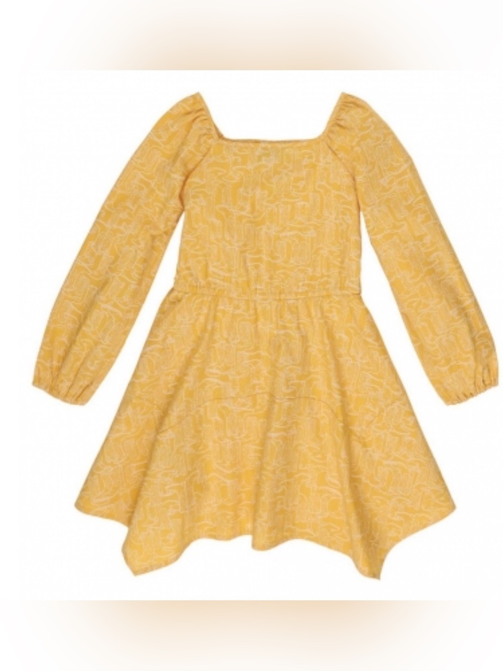 Wrangler Girls' Balloon Sleeve Boots yellow Dress size large